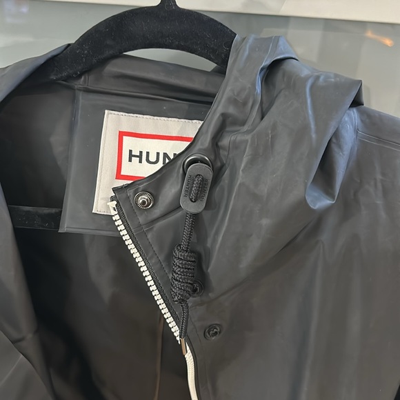 Women's Hunter Waterproof Vinyl Smock Jacket Black - Picture 6 of 7